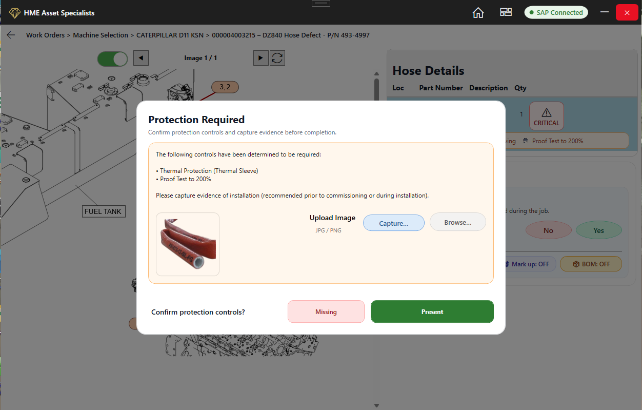Protection verification workflow